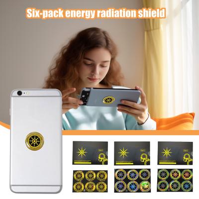 Шестипакет Энергия Радиационный Экран Радиационная Наклейка для Телефона с Защитой от Радиации Отрицательных Ионов для Мобильного Телефона