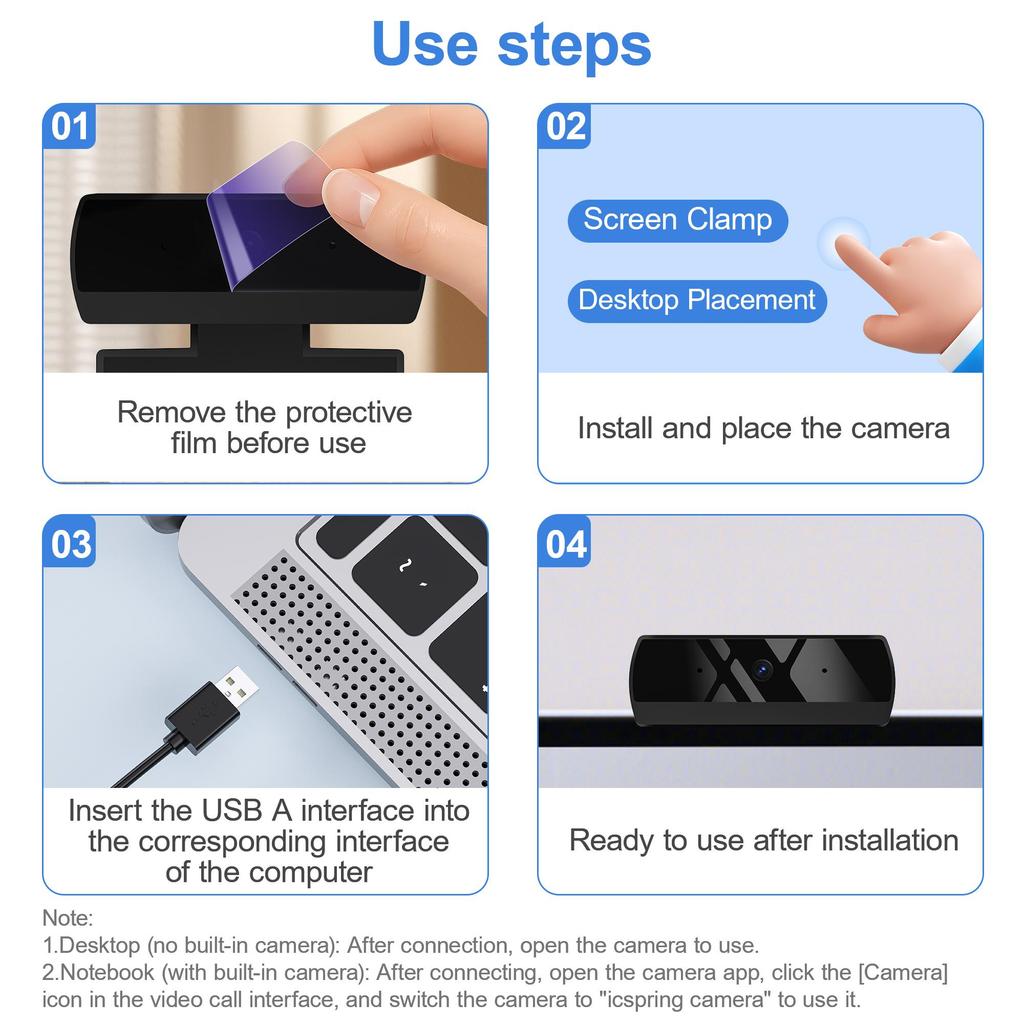 Мини-веб-камера 1080P Full HD USB-камера со встроенным микрофоном для ноутбука, настольного компьютера, видеоконференций, прямых трансляций, онлайн-встреч