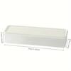 4-Pack Kitchen Long Rectangular Food Storage Containers, Plastic Reusable Refrigerator Organizer Boxes