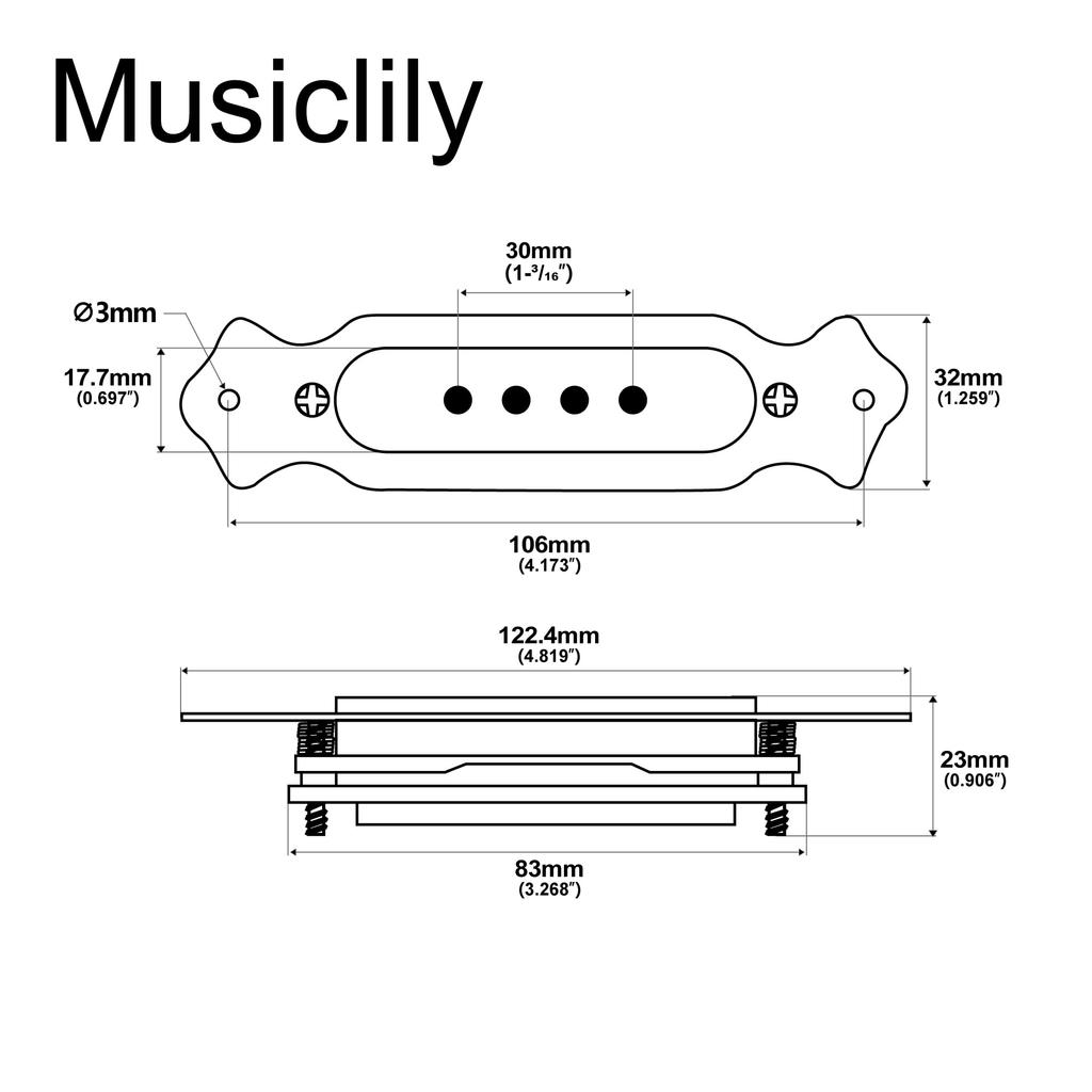 Musiclily 4-string guitar pickup harness set