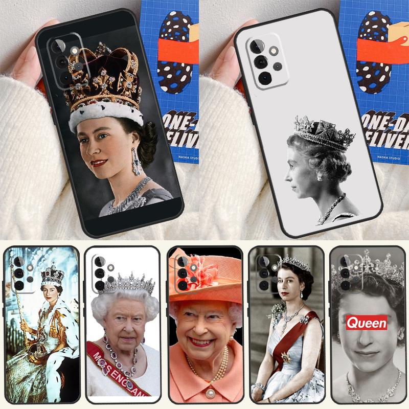 England Queen Elizabeth II Case For Samsung Galaxy A05 A06 A26 A16 A56 A36 A22 A32 A52 A54 A34 A14 A55 A15 A53 A33 A35