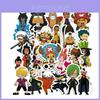 48 шт. Коллекция аниме-мультяшных наклеек One Piece для ноутбуков и багажа, водонепроницаемый ПВХ