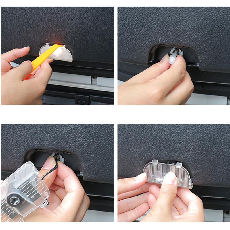 2Pcs Car Door Projector LED Light Ghost Shadow Welcome Lamp For Honda CRZ 2010 2011 2012 2013 2014 2015 2016 2017 2018 2019-2021