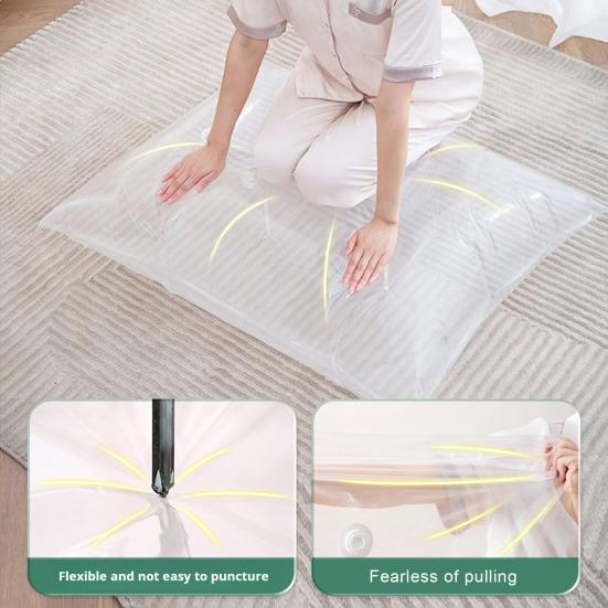 Вакуумный компрессионный мешок Утолщенный материал Большая вместимость Не требуется насос Сжатие с воздушным клапаном Пыленепроницаемый влагозащищенный упаковочный мешок