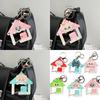 Lightweight Acrylic Pet Keychain Cartoon Character Carabiner Keyring Bag Pendant Accessories For Outdoor Enthusiasts