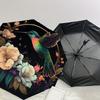 1pc Hummingbird Floral Night Garden Umbrella with Plastic Handle,Suitable for All Seasons Home Travel Outdoor UmbrellaDD410