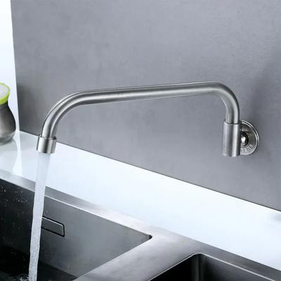 Смеситель для кухонной мойки, смеситель для плиты, настенный поворотный однорычажный кран из нержавеющей стали, смеситель для ванной комнаты