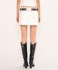 Panyoung Damaged Mini Skirt White