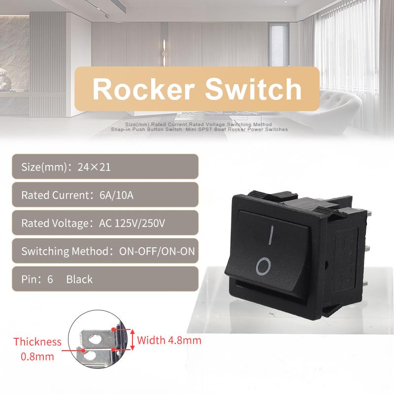5 шт. 24*21 мм 4/6 штырьковый 2/3 позиционный ВКЛ-ВЫКЛ/ВКЛ-ВЫКЛ-ВКЛ/ВКЛ-ВКЛ электрический выключатель питания кулисный переключатель 6A/10A 250V/125V