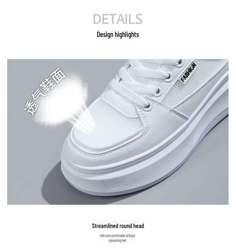 SH701 Женские модные белые повседневные туфли на платформе - Весна/Лето 2023