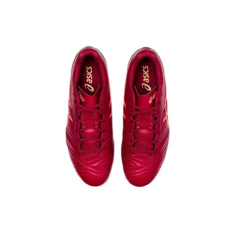Asics Серия Ultrezza Туфли на каблуке с круглым носком Удобные HG (Резиновый короткий стержень) Футбольные бутсы Мужские Футбольные бутсы Красный Синий 1103A021-600
