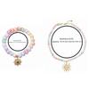 Color Changing Sun Pendant Necklace UV Reactive Gold Plated Beaded Bracelet Set Steel Chain Pastel Colors Cat Eye Choker