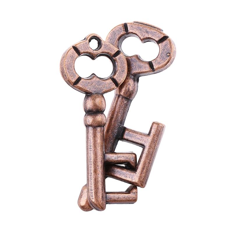 Puzzles Baffling Key Lock Iq Brain Teaser Quebra Cabea Rompecabezas Metal Juegos De Ingenio Intellectual Toys For Adults Kids