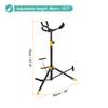 uxcell Triple Guitar Adjustable Stand for and Bass Folding Tripod Guitar Yellow Stand, Floor-Mounted, Multi-Guitar Electric, Acoustic, Guitars, Stand,