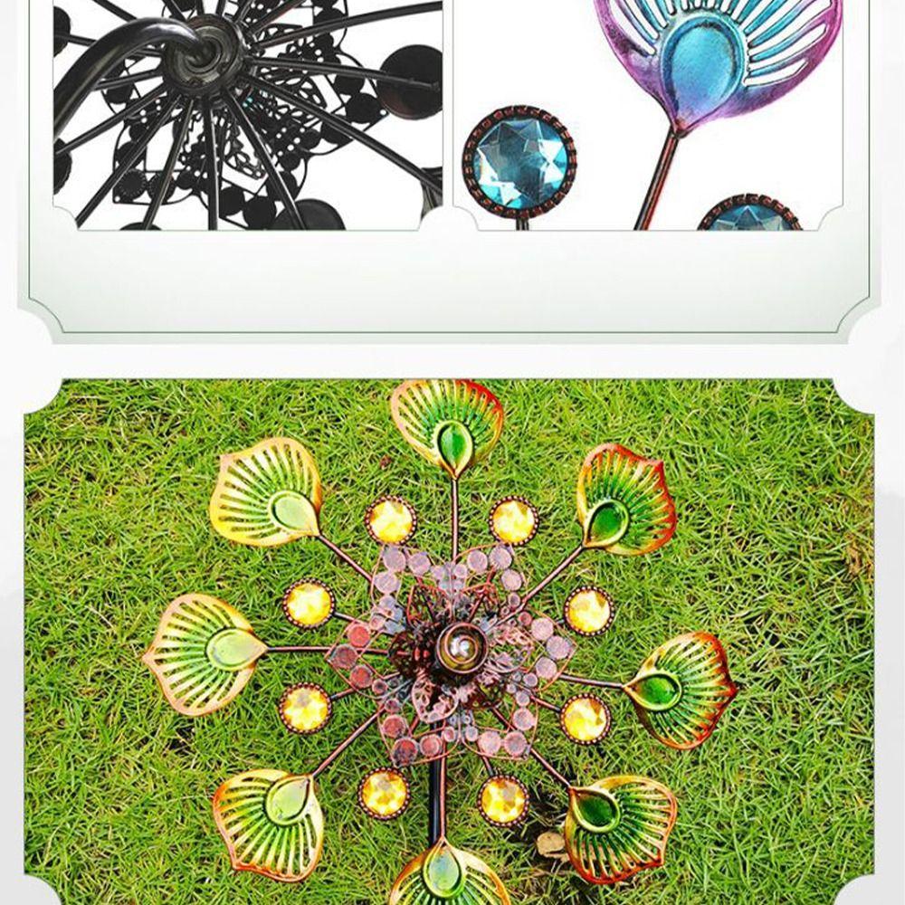 Iron Art Wind Collectors Rotator Rotating Metal Windmill Windmill Spinner  Backyard