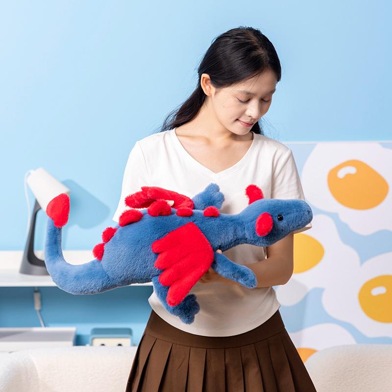 60 см мультяшный горячий летающий дракон плюшевая игрушка с крыльями синий оранжевый длинный дракон плюшевая игрушка подушка подарок для мальчика и девочки декор спальни