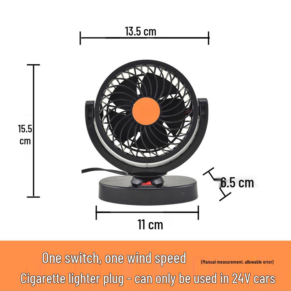 Dual Head 12V/4V/USB Car Fan with Double Control and High Wind Power