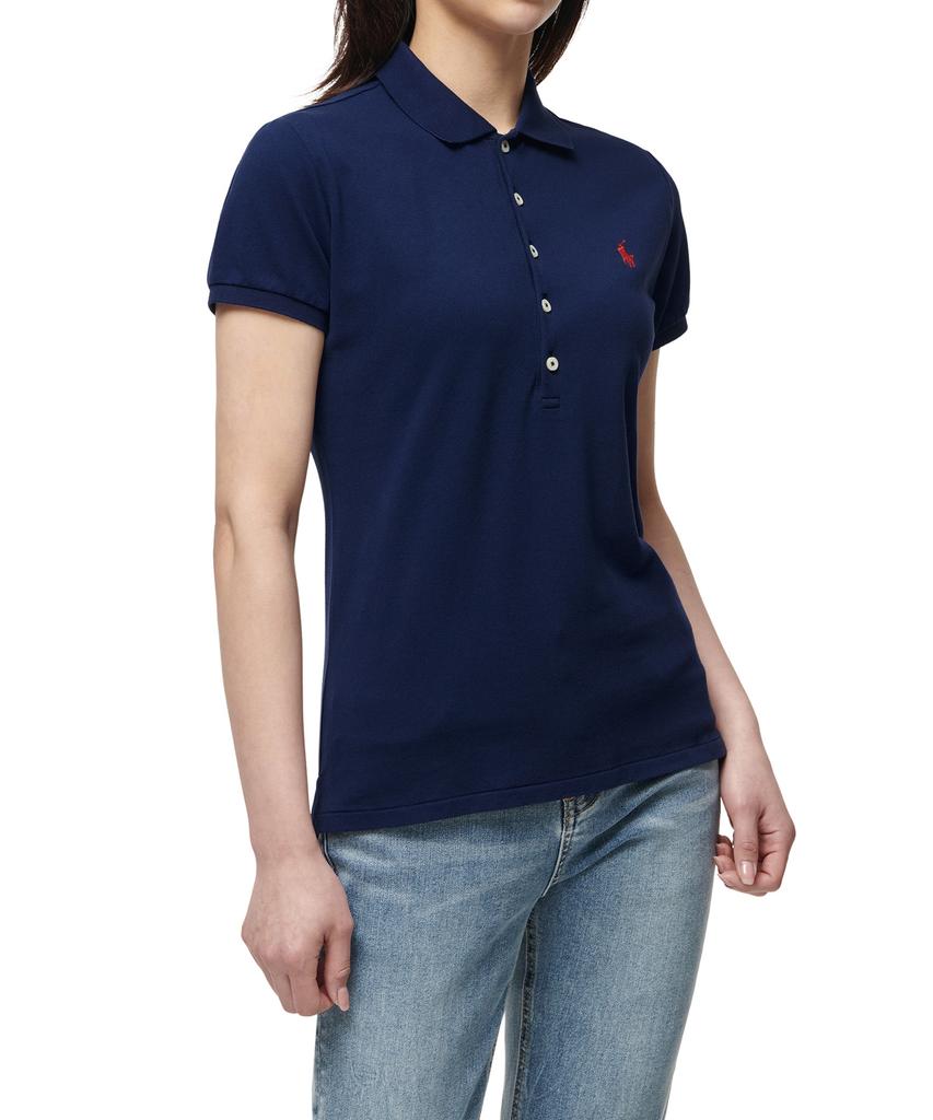 POLO RALPH LAUREN W Slim Fit Mesh Polo - Navy