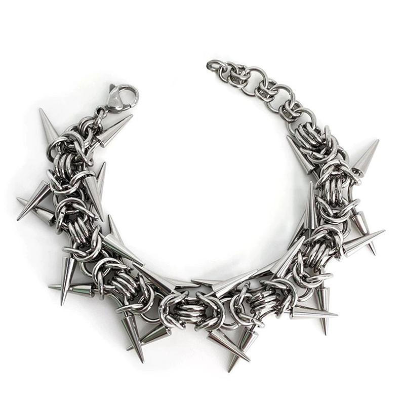 Punk Grunge Rock Rivet Bracelet Cool Niche Bracelet Goth Charm Jewelry Hip Hop Accessories