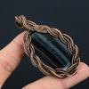 Красивый синий тигровый глаз драгоценный камень медная проволока обертывание ручной работы кулон ювелирные изделия