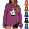 Women Autumn Winter Tops Women's Long Sleeve Sweatshirt Casual Crewneck Loose Fit Pollover Fleece Tops