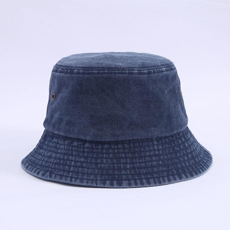 Stonewashed Cotton Bucket Hat UV Sun Protection Breathable Beach Holiday Travel