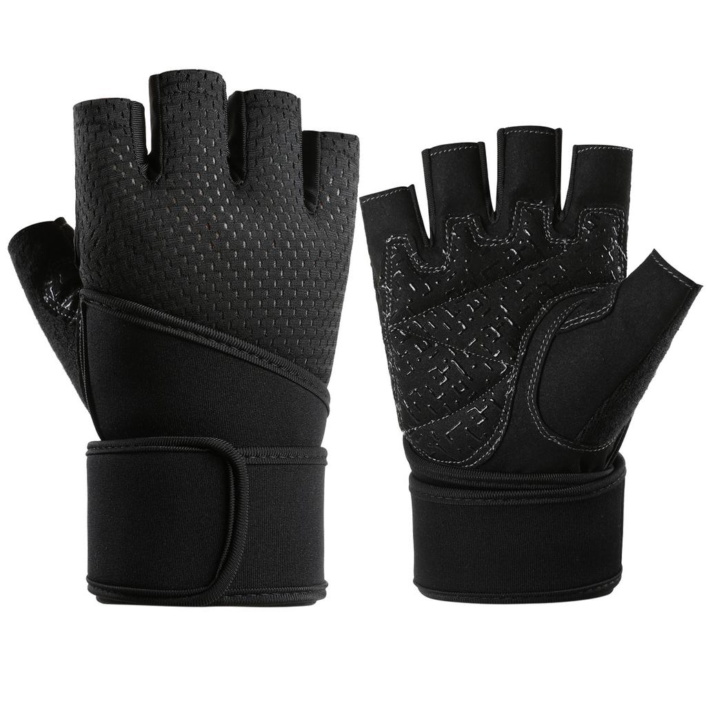 Fitness gloves, wrist guards, integrated equipment training, non-slip, wear-resistant, breathable, half-finger fitness, sports, fitness gloves