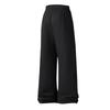 Men's Solid-color Casual Sportswear Pants, Men's Thin Fleece Drawstring Straight-leg Loose Flat-mouth Sweatpants