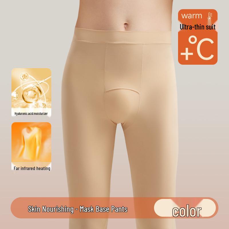 Мужской ультратонкий теплый комплект нижнего белья с базовым слоем на основе гиалуроновой кислоты для осени/зимы