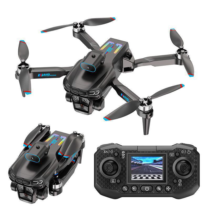 Foldable Brushless Drone with Intelligent Obstacle Avoidance and HD Screen Controller - H19 Aerial Photography Toy