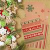 100pcs Christmas Kraft Bags Festive Paper Gift Bags 4 Unique Designs Christmas Party Goody Bags and Buffet Tables Party Supplies