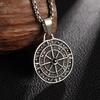 1PC hot-selling environmentally friendly alloy compass compass men's pendant necklace European and American style fashion trend jewelry