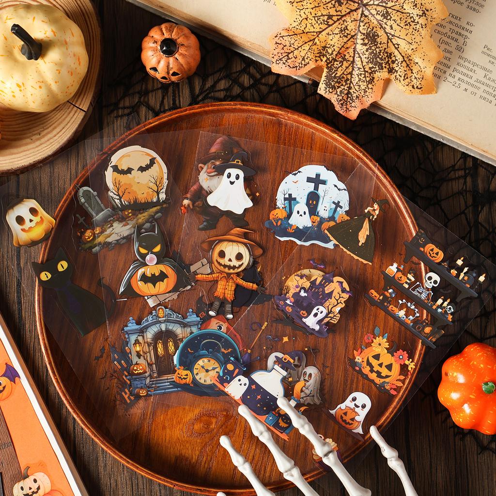 TIANZI 20/40 Sheets PET Stickers book Vintage Christmas Halloween Decorative handmade Scrapbooking Material Diary Craft Supplies