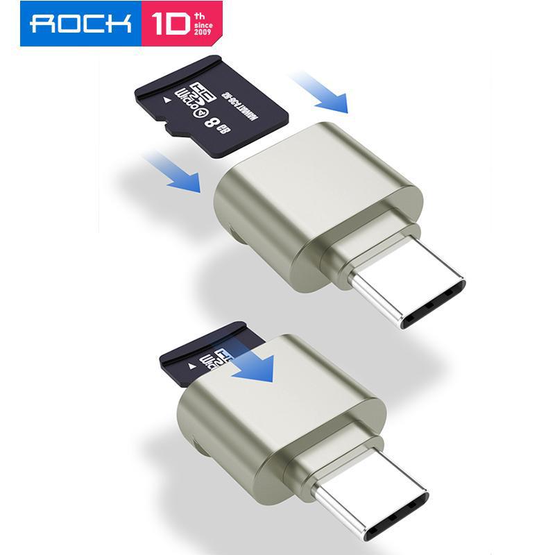 ROCK Устройство чтения карт типа C IOS Micro к SD Micro TF адаптер для аксессуаров для ноутбуков OTG
