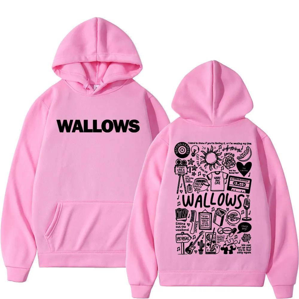 Осенне-зимние теплые худи с рок-группой Wallows Tour, мужские и женские модные ретро-худи с длинным рукавом