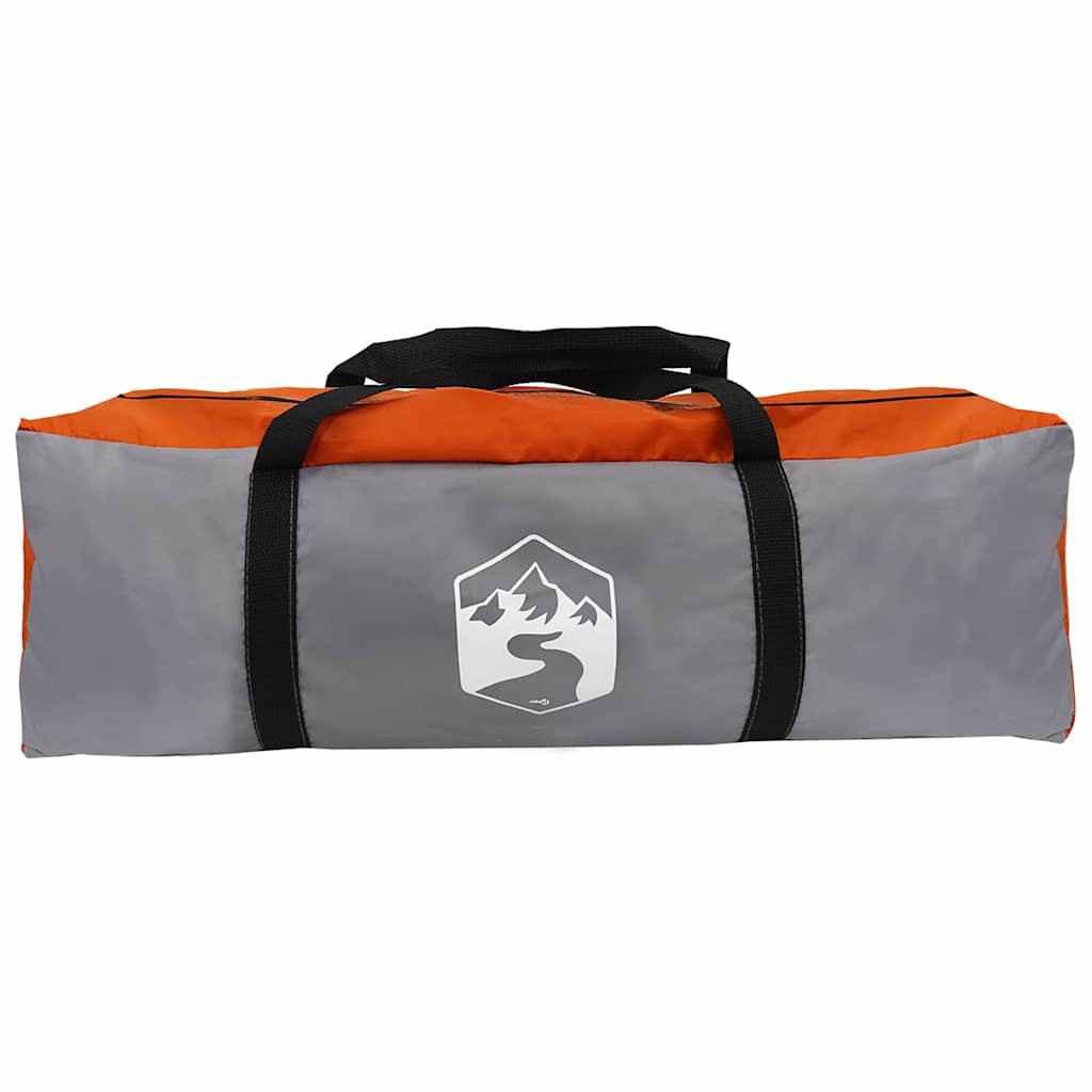 4 Person Tunnel Tent Gray and Orange 778 x 356 x 210 cm