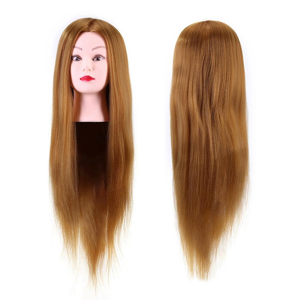 40percent Real Human Hair Mannequin Head Hairdresser Training Head Cosmetology Doll Head Blond