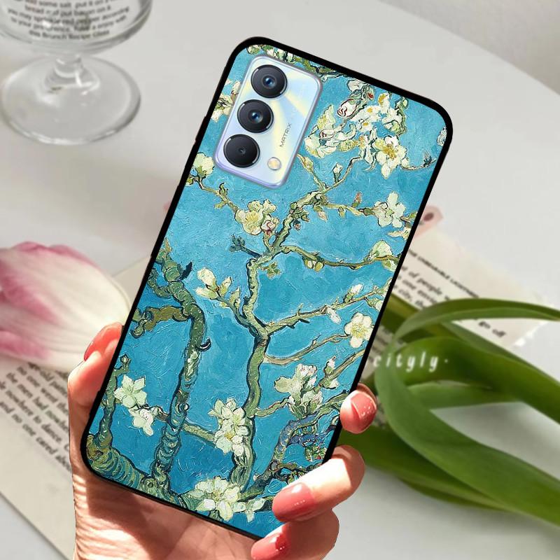 Для чехла Realme GT Master Case Edition Животные Мультфильмы Мягкий Силикон Funda для Телефона Realme GT Master Explorer Чехол Черный Coque