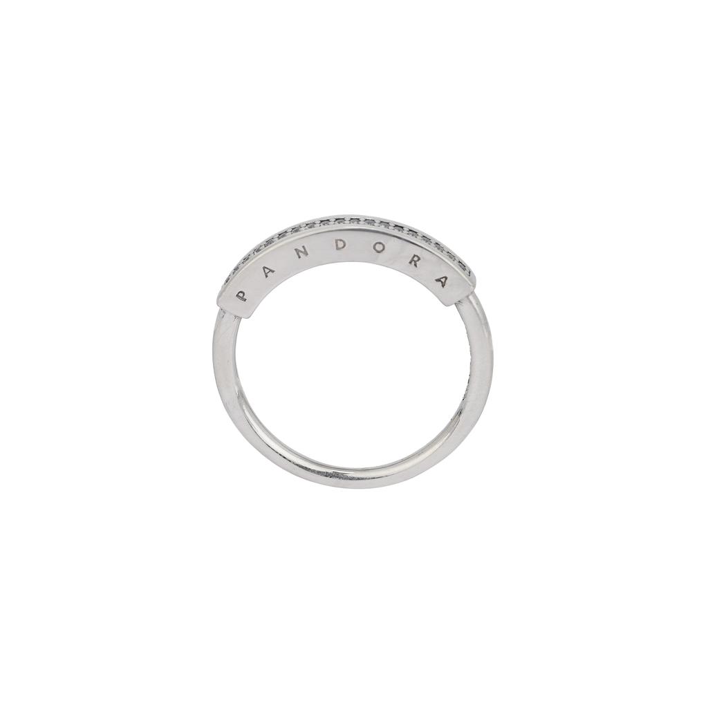 Pandora Кольцо Signature Pavé Classic из стерлингового серебра 925 пробы Женские кольца 192283C01