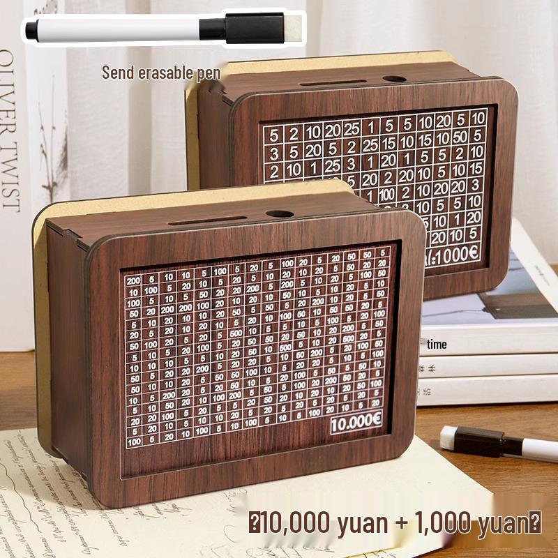 Скидка для новичков: Деревянная копилка премиум-класса - Подарок на день рождения, Решение для сбережений