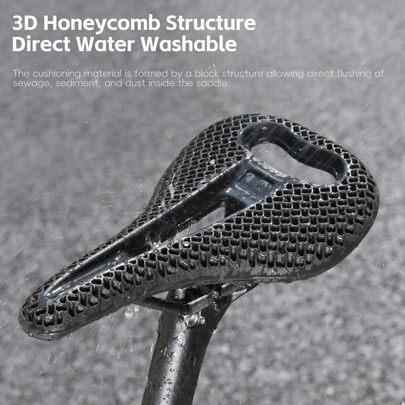 WEST BIKING Bicycle Saddle 3D Printed Honeycomb Saddle Ultralight Comfortable Breathable MTB Gravel Road Bicyle Riding Seat Part