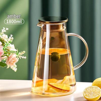 Набор кувшинов для холодной воды из янтарного стекла TLAKEHO, 1800 мл (2-Pack)