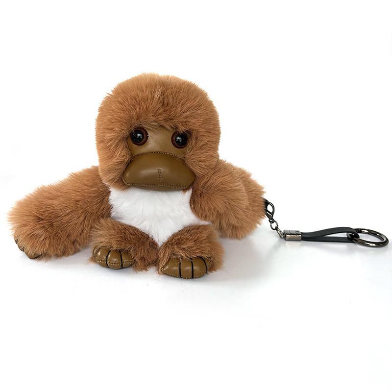 Реалистичный плюшевый брелок-горилла 7 дюймов, мягкая набивная игрушка, шарм для рюкзака для коллекционеров и любителей животных