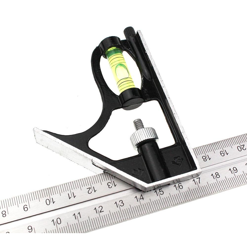 1 шт 300 мм регулируемый инженерный комбинированный угольник набор прямоугольная линейка уровень бесплатно