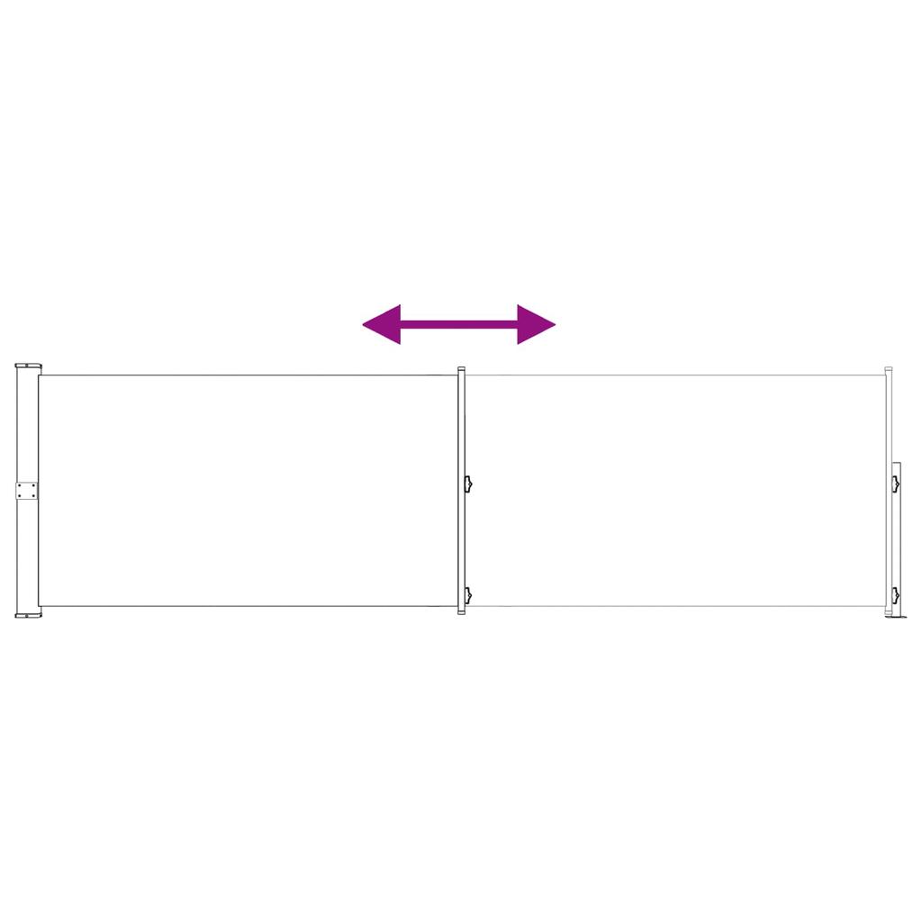 Retractable Side Awning Beige 600 x 117 cm Polyester