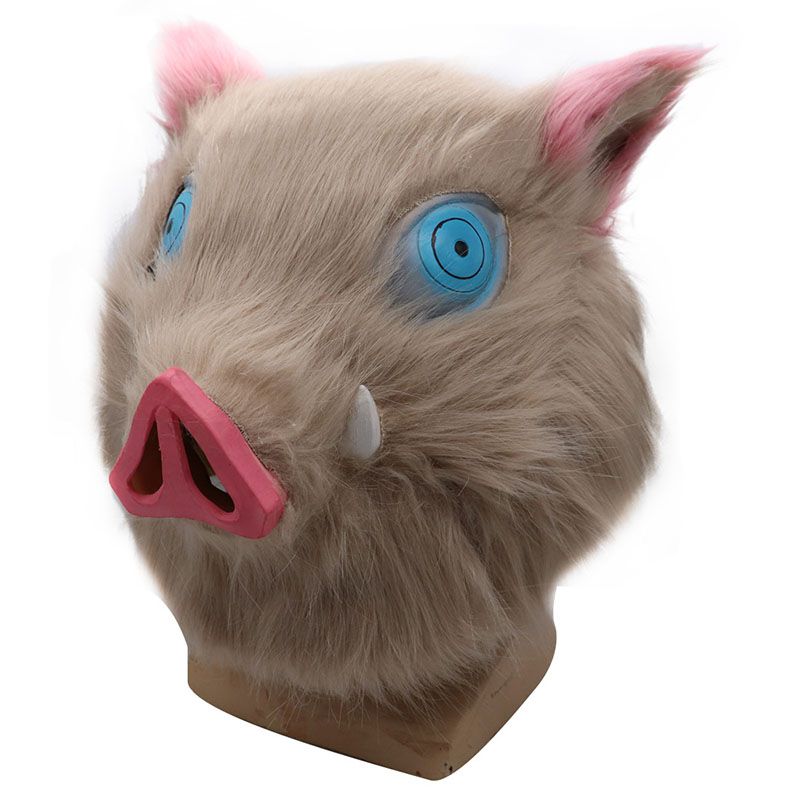 Authentic Anime Demon Slayer Kimetsu No Yaiba Hashibira Inosuke Pig Cosplay Mask Ideal For Costume Parties