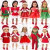 Летнее Рождественское платье для кук American Girl 18 дюймов – Шерстяной наряд 43 см