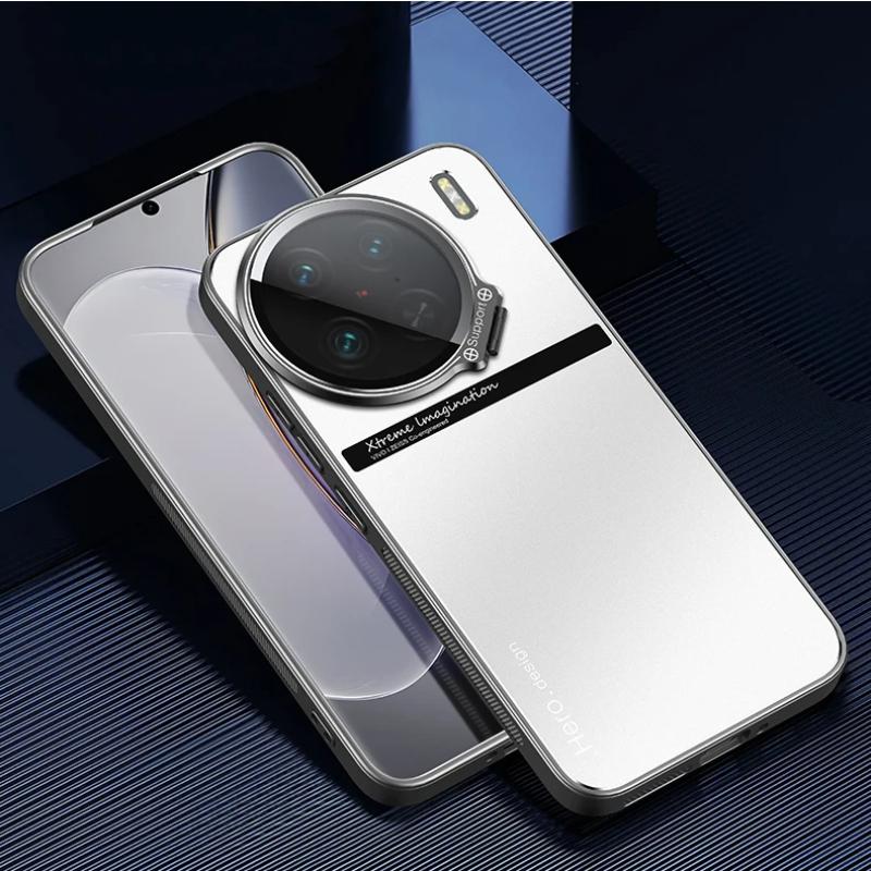 For Vivo X100 Ultra X100S Pro Metal Lens Camera Holder Cover for Vivo X100Ultra X100 S X 100 Pro Shockproof Slim Matte Protection Kickstand Case
