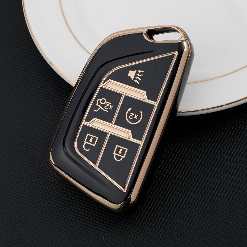 TPU Car Remote Key Case Cover Fob For Cadillac CT4 CT5 2020 2022 Smart Key Holder Shell 5Buttons Women Men Accessories