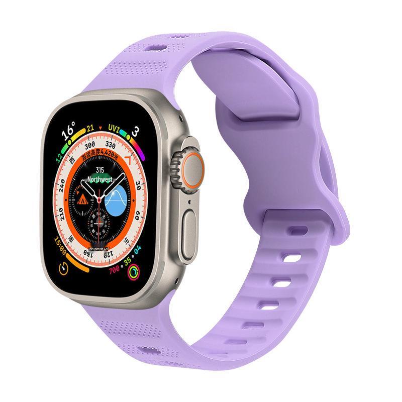 Силиконовый спортивный ремешок для часов iWatch с застежкой-бабочкой King Kong